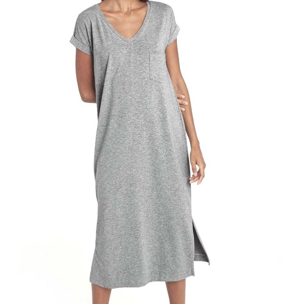 Cuyana Vneck midi dress-Worn once
